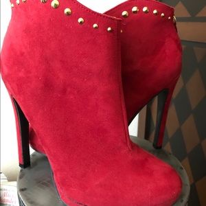 Mossimo Vegan Suede Stiletto Heel Ankle Boots